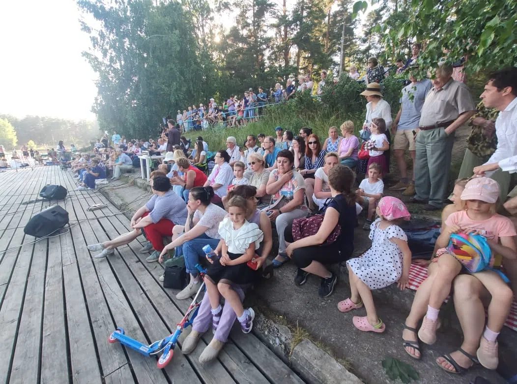 Audience at a camp concert